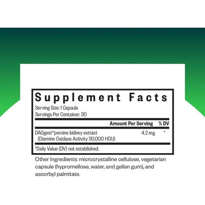 Seeking Health Enzima DAO, antes Histamine Digest, suplemento en cápsulas para intolerancia a histamina. Apoya salud digestiva y equilibrio