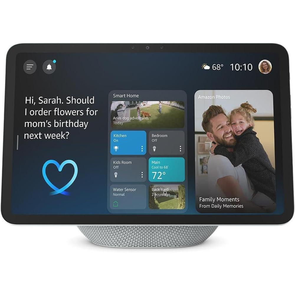 Amazon Echo Show 11 pantalla Full HD con más área de visualización y audio espacial, diseñado para Alexa, color blanco