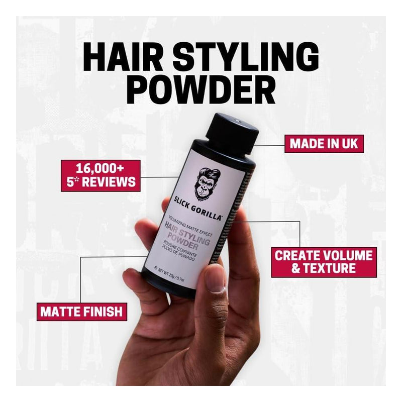 Slick Gorilla Polvo texturizante para peinar el cabello con volumen, acabado mate y fijación todo el día