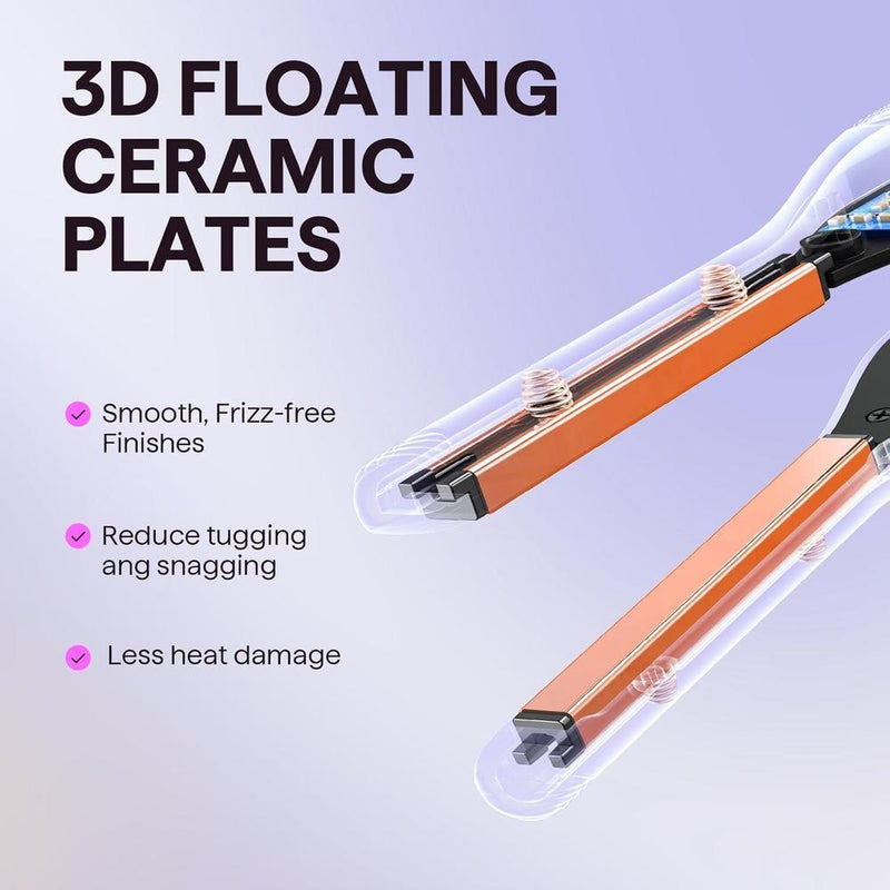 Plancha plana pequeña tipo lápiz Wavytalk para cabello corto, corte pixie y flequillo. Ideal para peinados precisos y rizos suaves