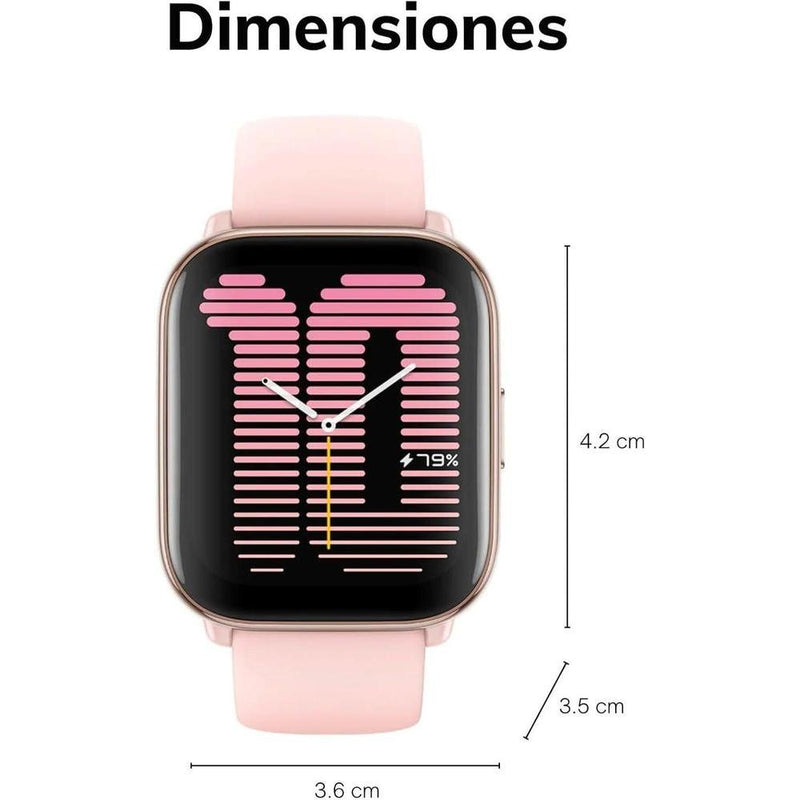 Amazfit Active Reloj Inteligente de 1.65 cm, IA de fitness, entrenador de sueño, GPS, Alexa, Bluetooth, batería de 14 días, Android/iPhone