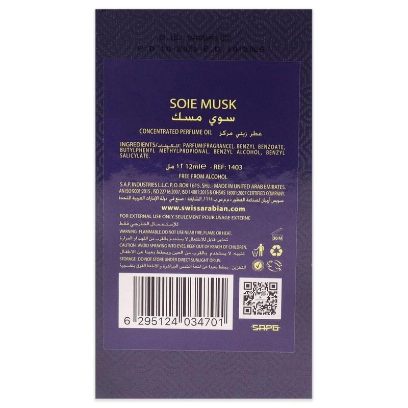 SWISS ARABIAN Soie Musk Perfume Oil Unisex