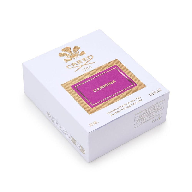 Creed Carmina, un perfume de lujo para mujer que combina fragancias florales y amaderadas, ideal para resaltar elegancia y personalidad