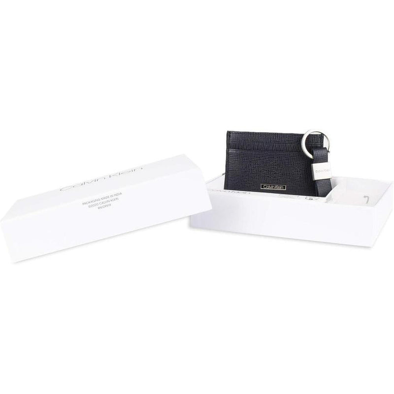 Set de Cartera y Tarjetero Minimalista para Hombre Calvin Klein con Bloqueo RFID, Cuero 100%