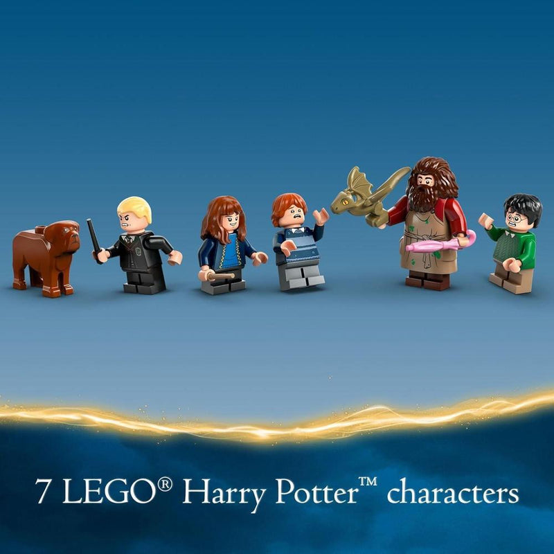 LEGO Harry Potter: La inesperada visita a la cabaña de Hagrid, juguete de construcción con personajes y dragón