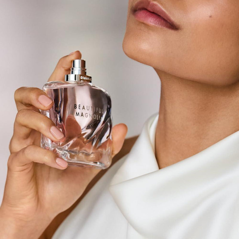 Estée Lauder Beautiful Magnolia Eau de Parfum, fragancia floral con magnolia, gardenia, maderas cálidas y almizcle para mujer