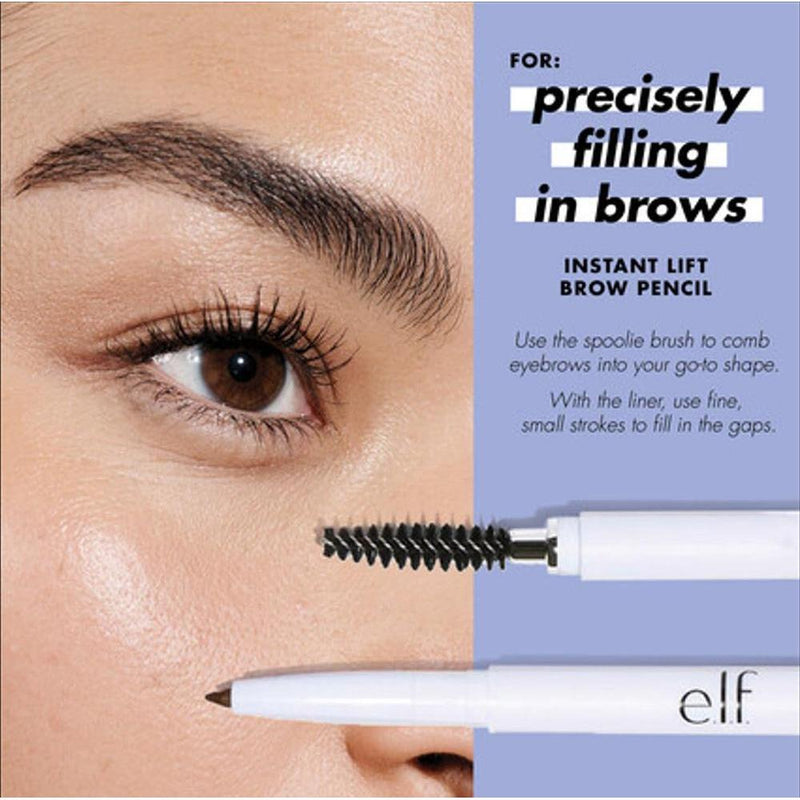 e.l.f. Lápiz de Cejas Instant Lift, Doble Punta, Precisa, Punta Fina, Forma, Define y Rellena Cejas, Contornea, Peina, Auburn, 0.006 Oz