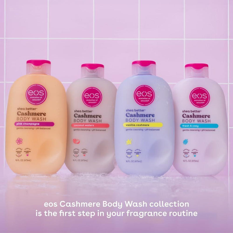 Eos Shea Better Cashmere Gel de Baño, Fórmula Cremosa, 473 ml