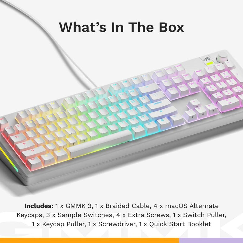 Teclado mecánico para juegos con sistema modular, teclas PBT Doubleshot, perilla programable y retroiluminación RGB