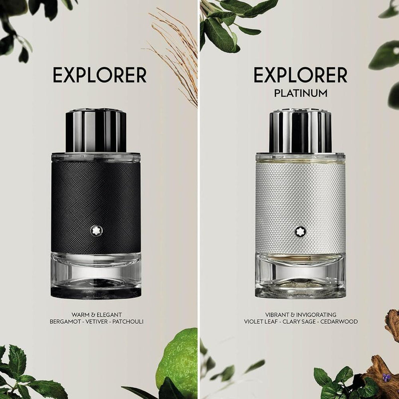 MONTBLANC Explorer Eau de Parfum con fragancia duradera de notas de salvia, sándalo y pachulí, estilo amaderado y aromático