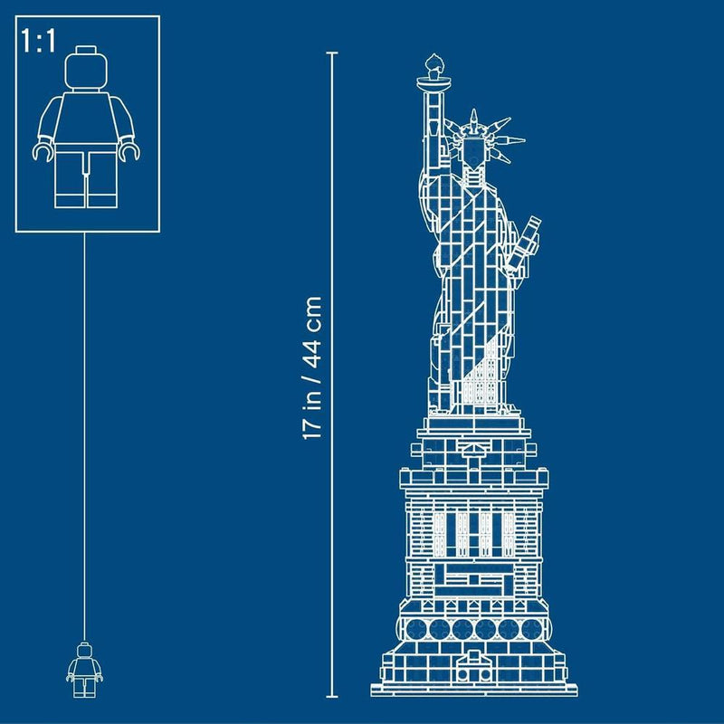 LEGO Architecture 21042 Set de Construcción Estatua de la Libertad - Recuerdo Coleccionable de Nueva York para Decoración Hogareña