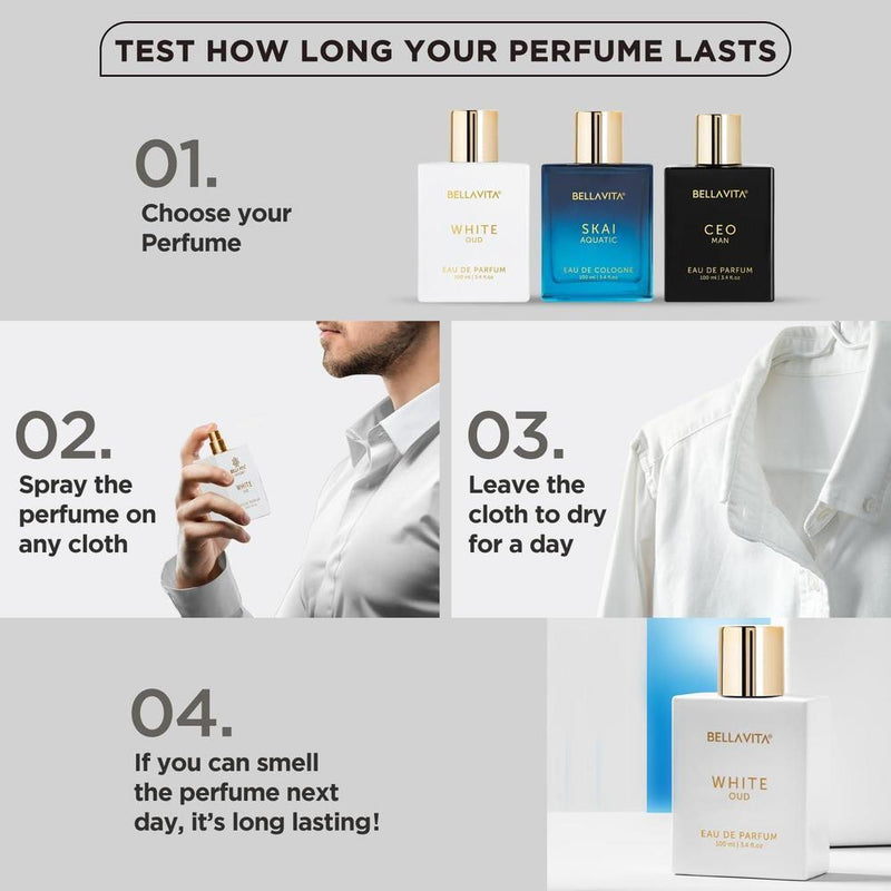 Bellavita Luxury White Oud Perfume for Women and Men