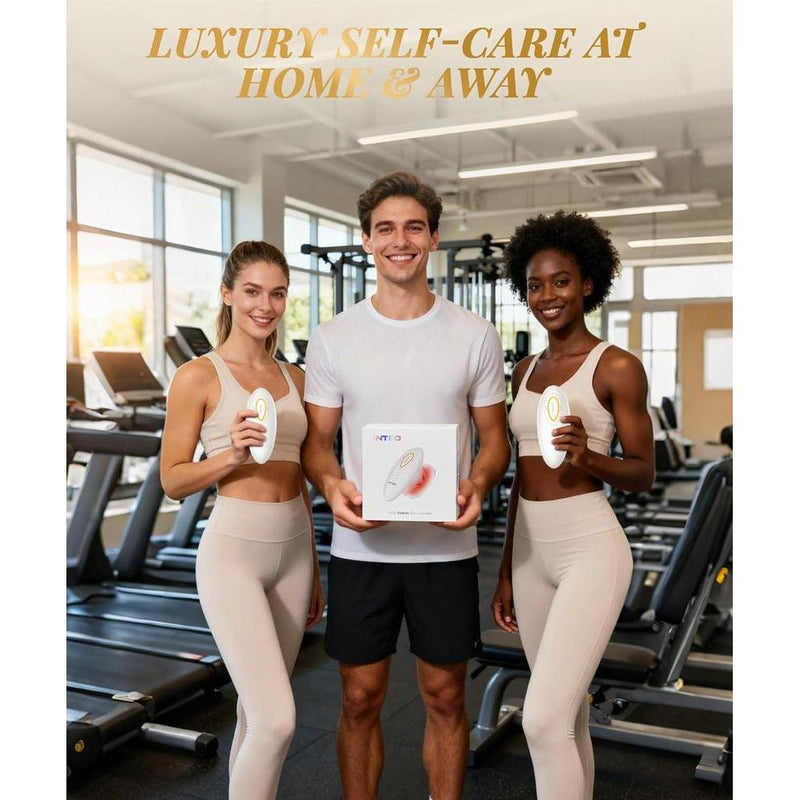 INTEO Máquina 3 en 1: Dispositivo de Belleza Recargable para Contornear Cuerpo y Cara con Terapia de Luz Roja