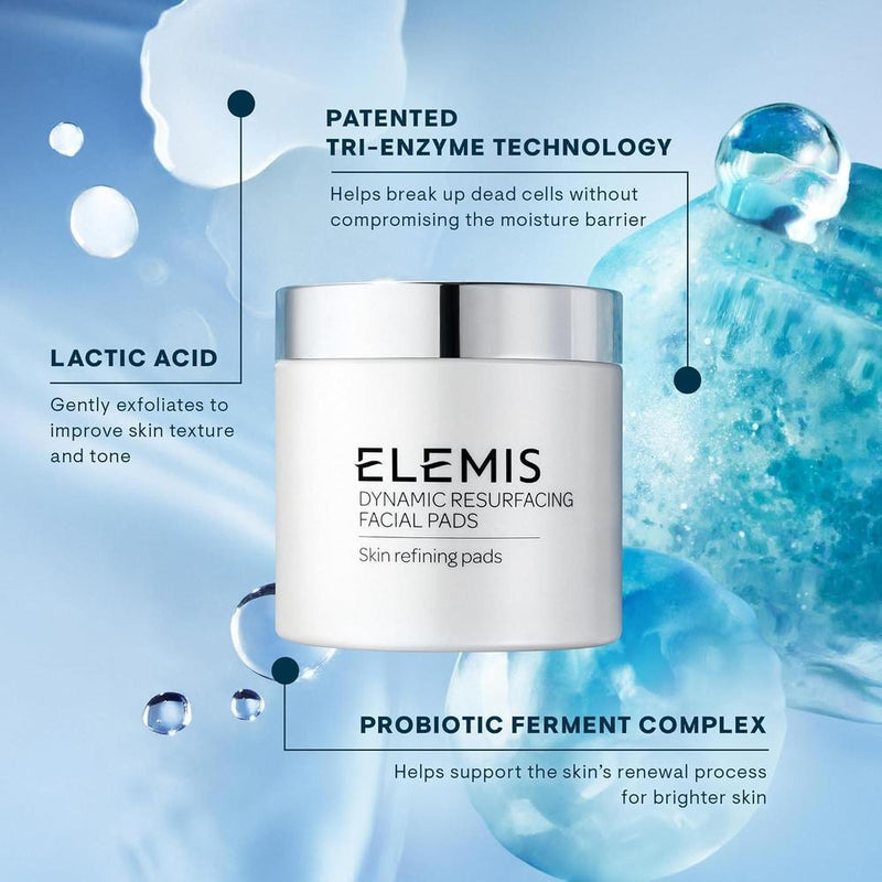 ELEMIS Almohadillas Faciales de Renovación Dinámica, Exfoliantes de Textura Suave para Tratamiento Facial