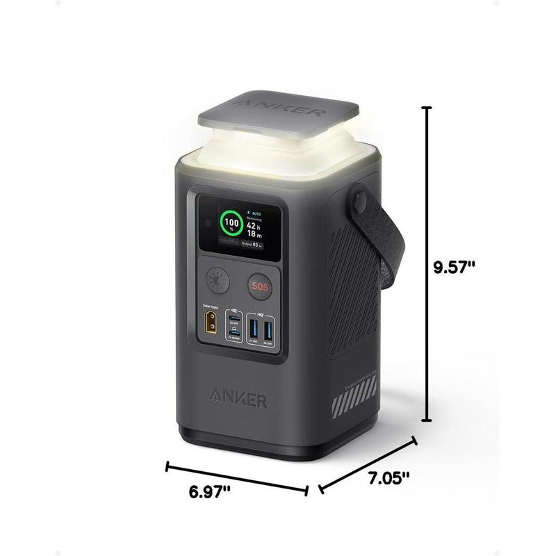 Anker Banco de energía central de alta capacidad, generador portátil con pantalla digital, iluminación y modo SOS para exteriores