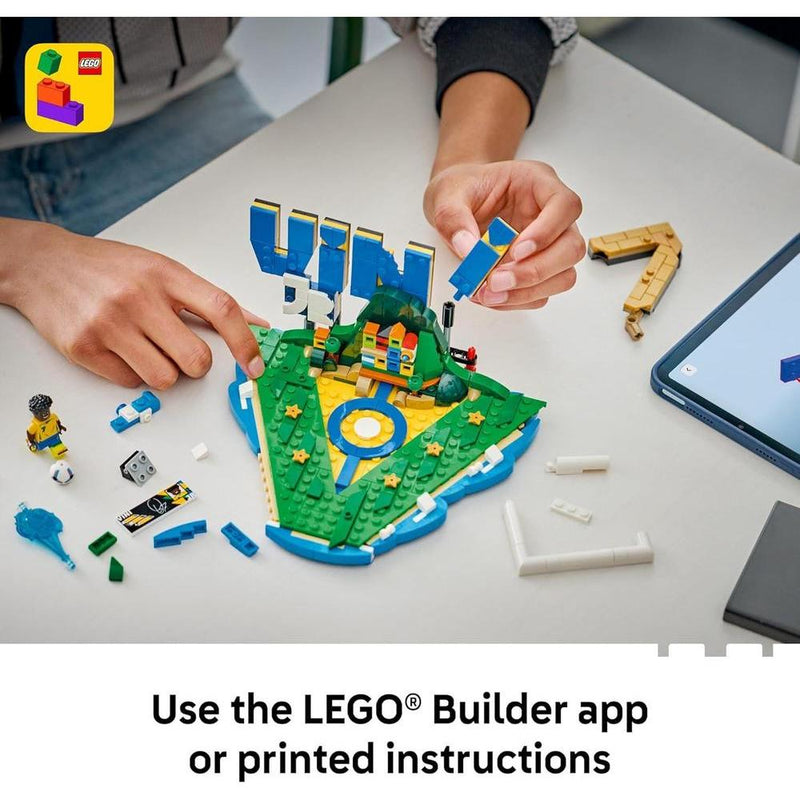 LEGO Editions Vini Jr. - Juego de construcción, regalo coleccionable de fútbol, decoración para niños y niñas
