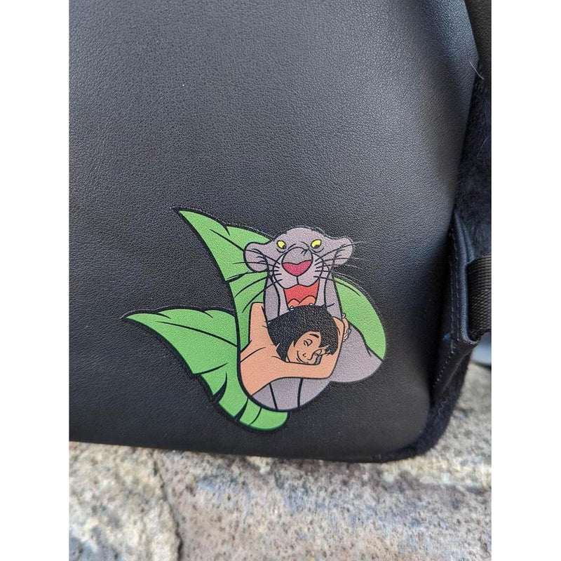 Loungefly Disney The Jungle Book Bolso Bagheera, bolso de hombro negro con doble correa para cosplay, elegante y funcional
