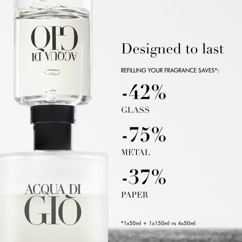 Acqua de Giò para hombre, colonia Eau de Toilette con fragancia duradera de bergamota, jazmín y almizcle