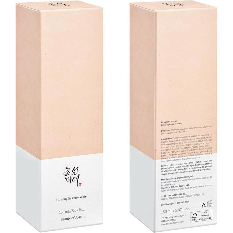 Beauty Of Joseon Tónico Facial Esencia Ginseng 80% Hidratante 2% Niacinamida 0.5% BHA 150ml
