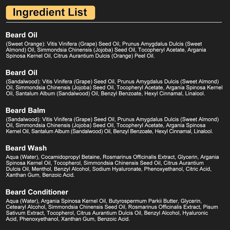Kit completo XIKEZAN para barba con acondicionador, aceite, bálsamo, cepillo, peine, tijeras, bolsa de viaje y libro electrónico
