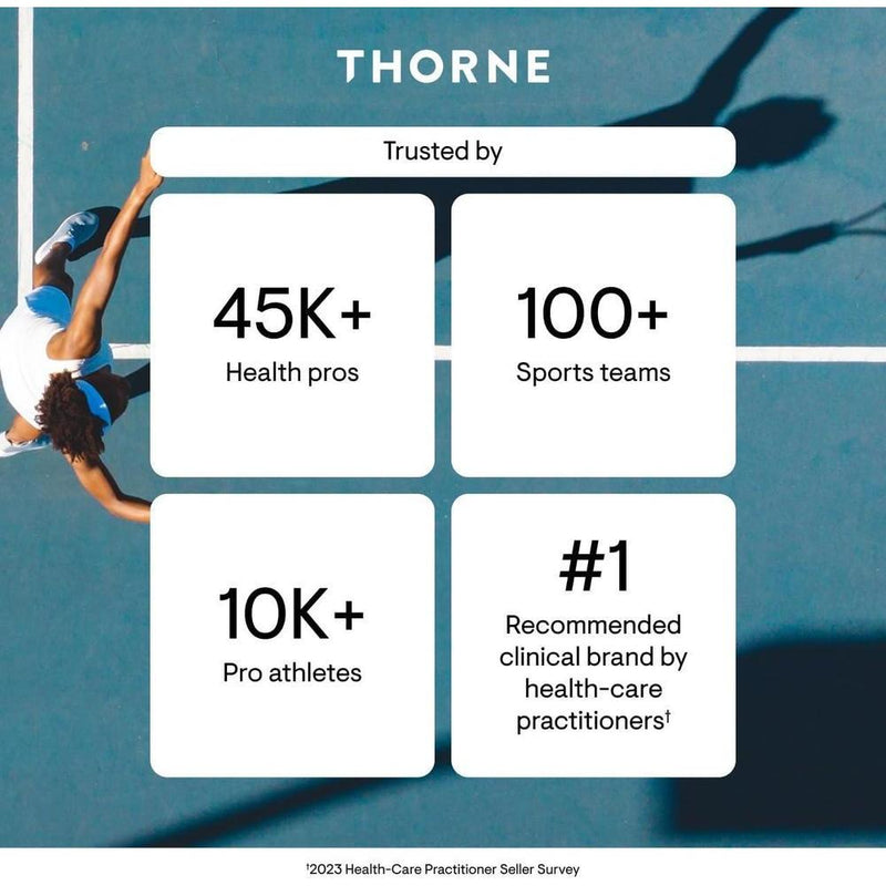 THORNE Nutrientes Básicos Multivitamínico diario sin gluten, lácteos y soja, 60 cápsulas, biodisponibilidad óptima