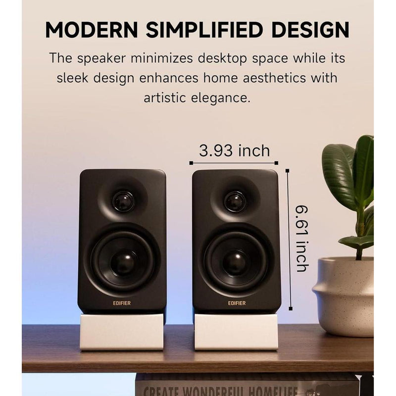 Edifier Altavoz Multimedia M60 con Bluetooth 5.3, 66W RMS y Audio de Alta Resolución, LDAC, Entradas USB-C y AUX, Diseño Compacto para Escritorio