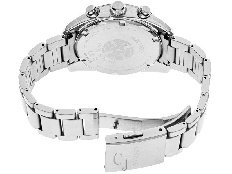 Seiko Astron GPS Solar Dual Time SSH047 Esfera Plateada Acero Inoxidable