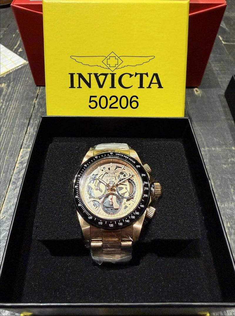 Invicta 50206 Speedway Limited Edition/1000 Gold/Black Bezel Men's 39.5mm Watch