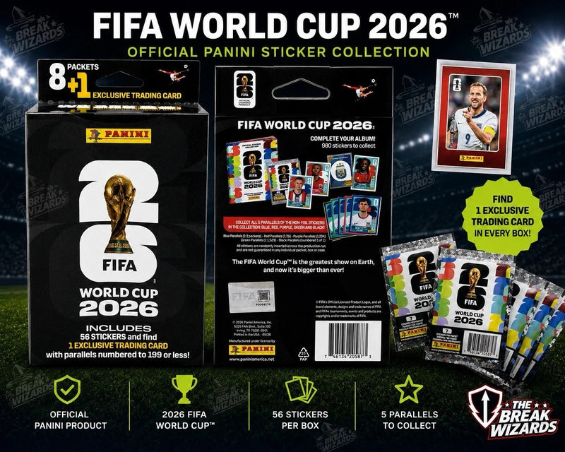 Ofertaza, Caja de cromos de fútbol Panini Copa Mundial de la FIFA 2026, 1 tarjeta exclusiva