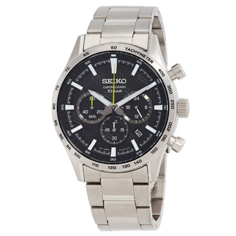 Seiko Conceptual Chronograph Quartz Black Dial Men's Watch SSB349P1