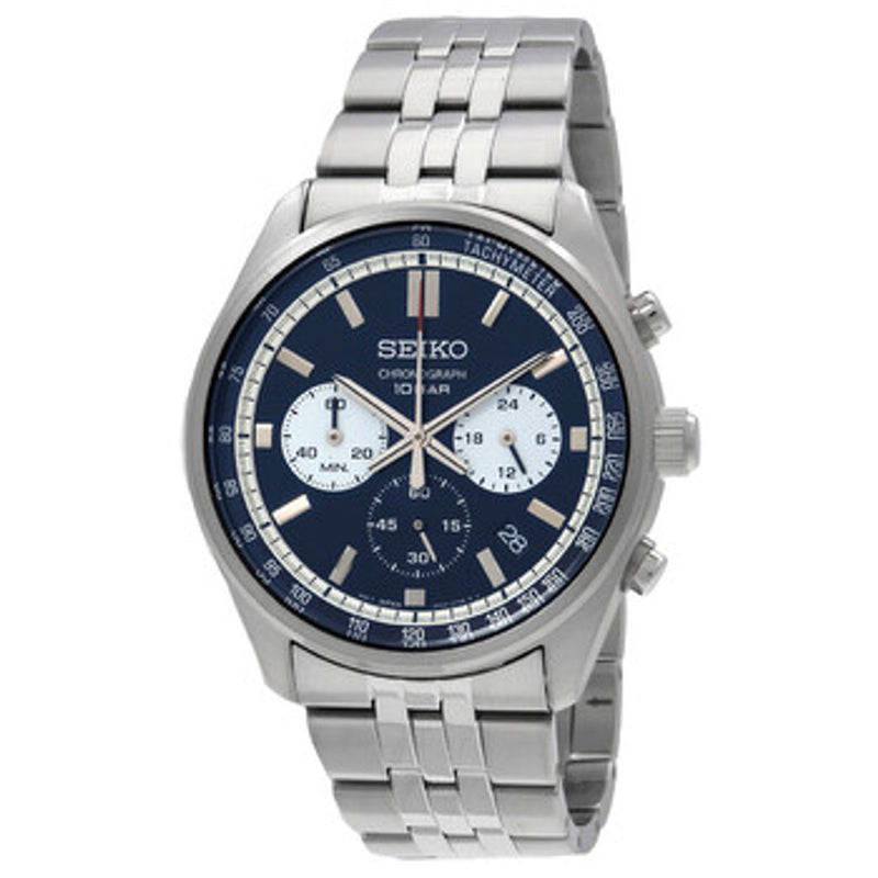 Seiko Motorsports Chronograph Quartz Silver Dial Men's Watch SSB425P1