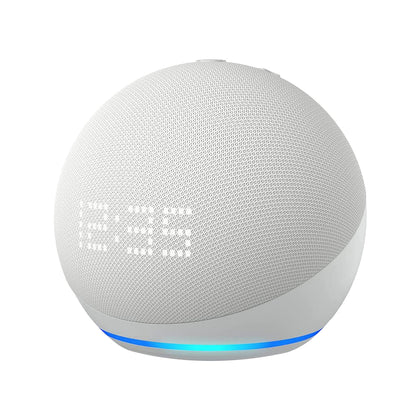 Parlante Inteligente Echo Dot 5ta Gen. con Reloj Glacier White