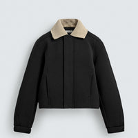 Cazadora Tecnica Cuello Contraste Zara
