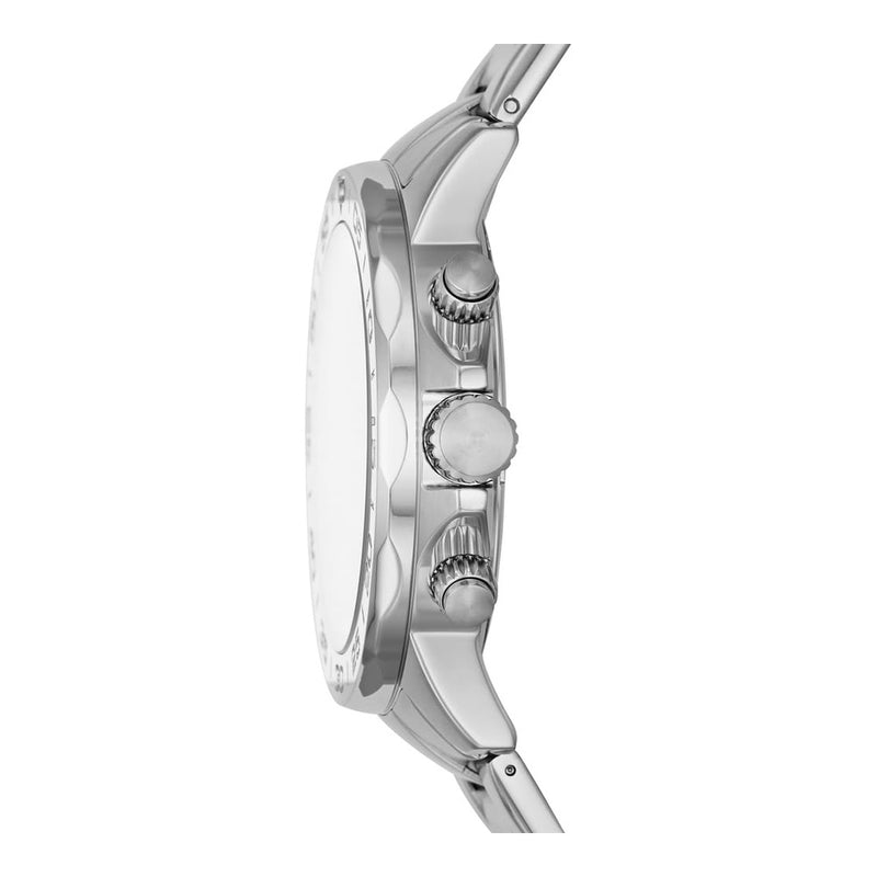 Reloj multifunción de acero inoxidable Bannon de Fossil, movimiento de cuarzo, resistente al agua 5ATM, cierre plegable