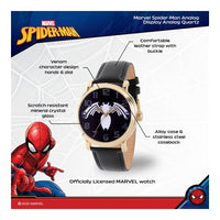 Reloj analógico vintage Spider-Man para adultos, diseño resistente al agua con movimiento de cuarzo y material de alta calidad