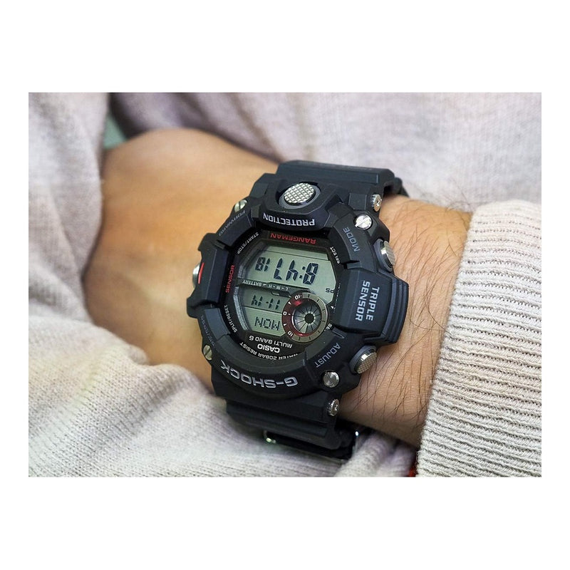 Casio G-Shock GW9400-1B, reloj digital negro para hombre con energía solar y resistencia al agua