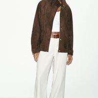 Chaqueta Efecto Ante Bolsillos Zara