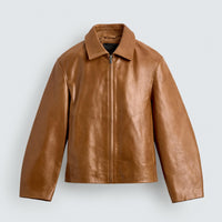 Cazadora Regular Fit Piel Zara