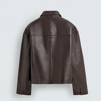 Cazadora Boxy Fit Piel Zara