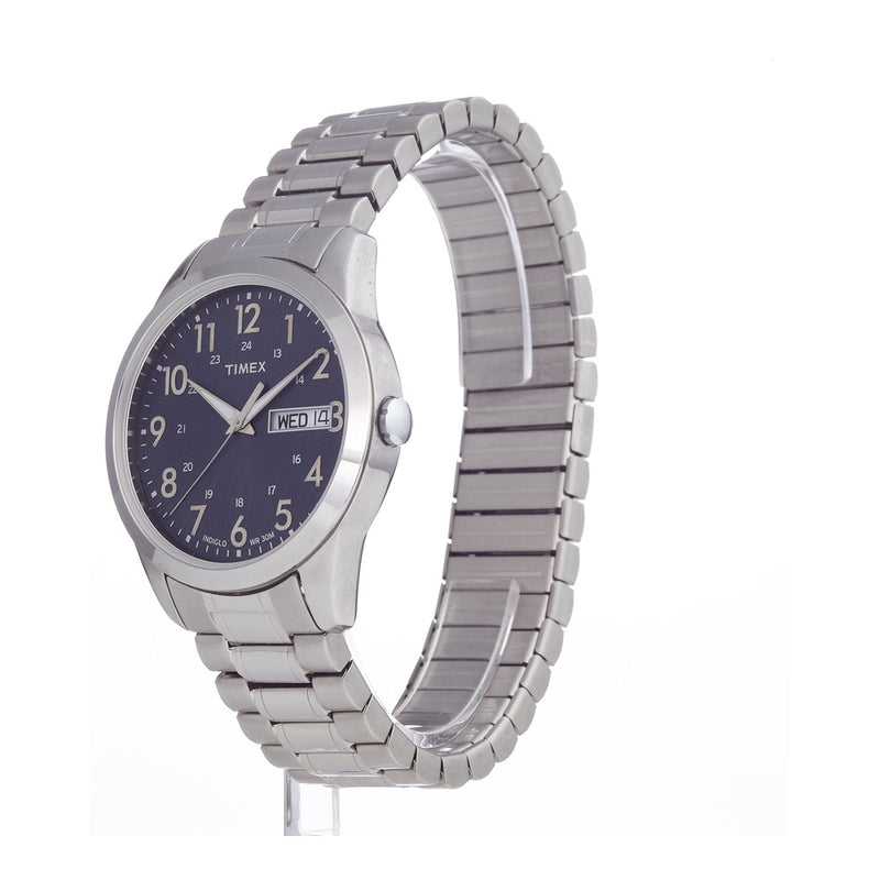 Reloj de pulsera Timex para hombre con caja de acero inoxidable y funciones de calendario y resistencia al agua