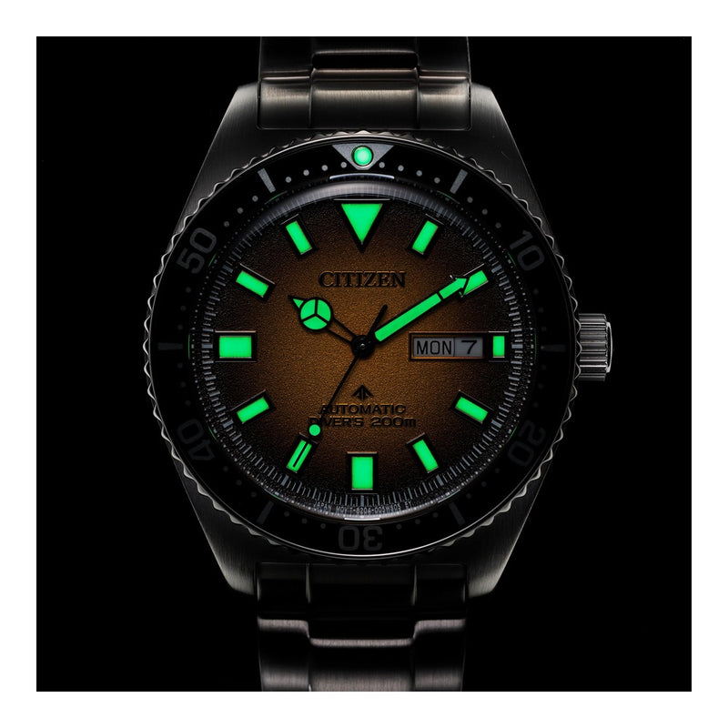 Citizen Reloj Promaster Dive automático de acero inoxidable, resist. al agua, fecha de día, para hombre, moderno amarillo