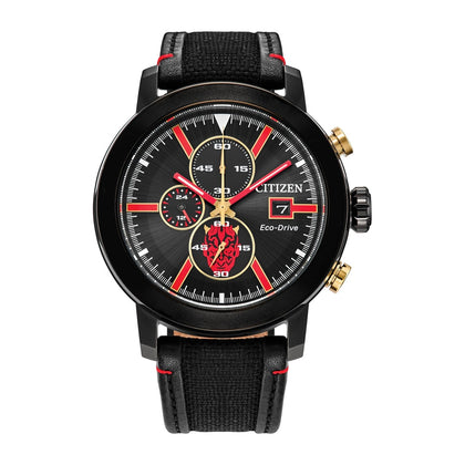 Citizen Eco-Drive Star Wars Darth Maul Mastermind cronógrafo negro con correa de nailon y esfera negra, modelo CA0766-02W