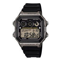 Casio AE-1300WH-8AVCF Reloj Digital Negro para Hombre con Cronómetro, Temporizadores, Resistencia al Agua y Retroiluminación LED