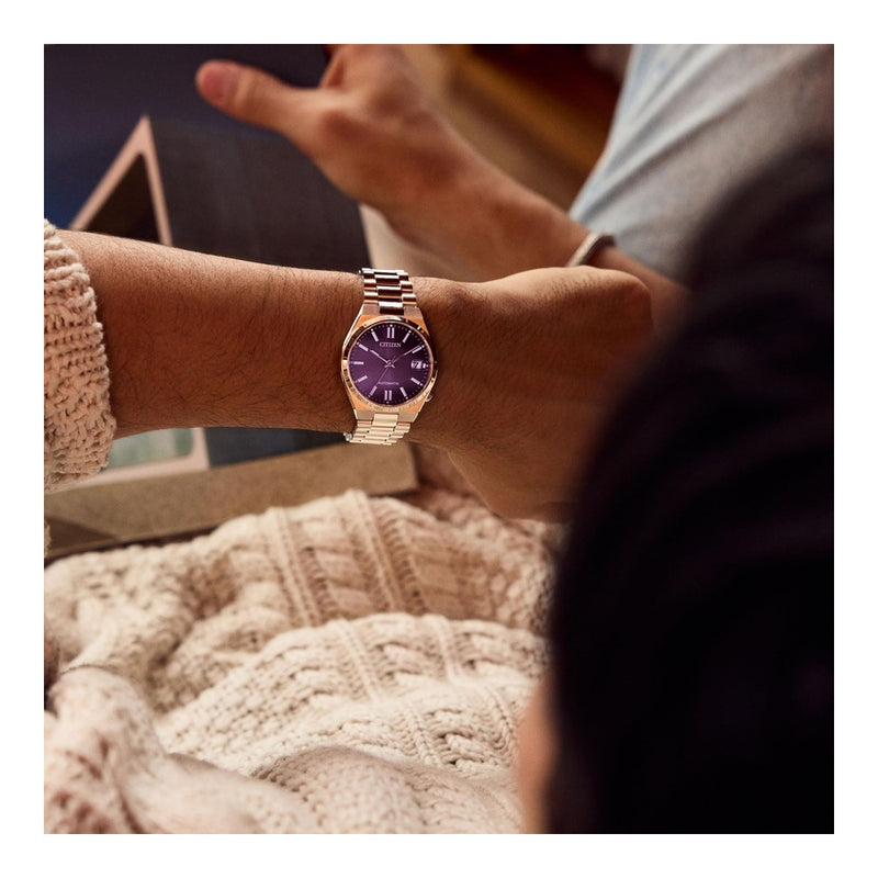 Reloj Citizen Tsuyosa Automático - Esfera Púrpura (NJ0200-50W)