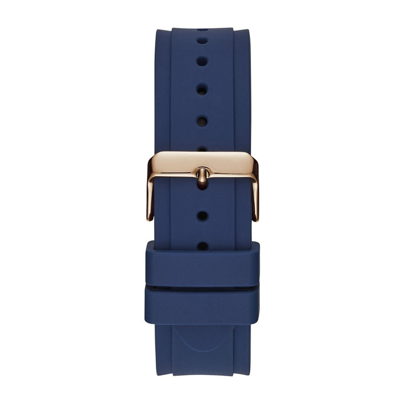GUESS Reloj para hombre de cuarzo japonés con caja de acero inoxidable y correa de silicona resistente al agua 100 metros