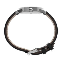 Timex Reloj Easy Reader para hombre en cuero negro, con fecha y luz Indiglo, resistente al agua, con movimiento de cuarzo