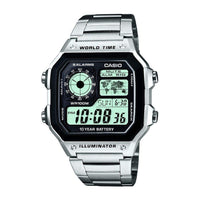 Reloj digital Casio para hombres AE-1200WHD-1AVEF con cristal mineral, durabilidad y estilo moderno