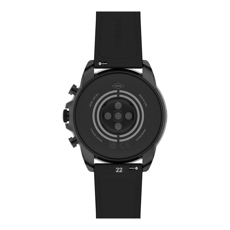 Fossil Reloj inteligente pantalla táctil Gen 6, 4.39 cm con Alexa, frecuencia cardíaca, oxígeno en sangre, GPS, pagos sin contacto, Negro