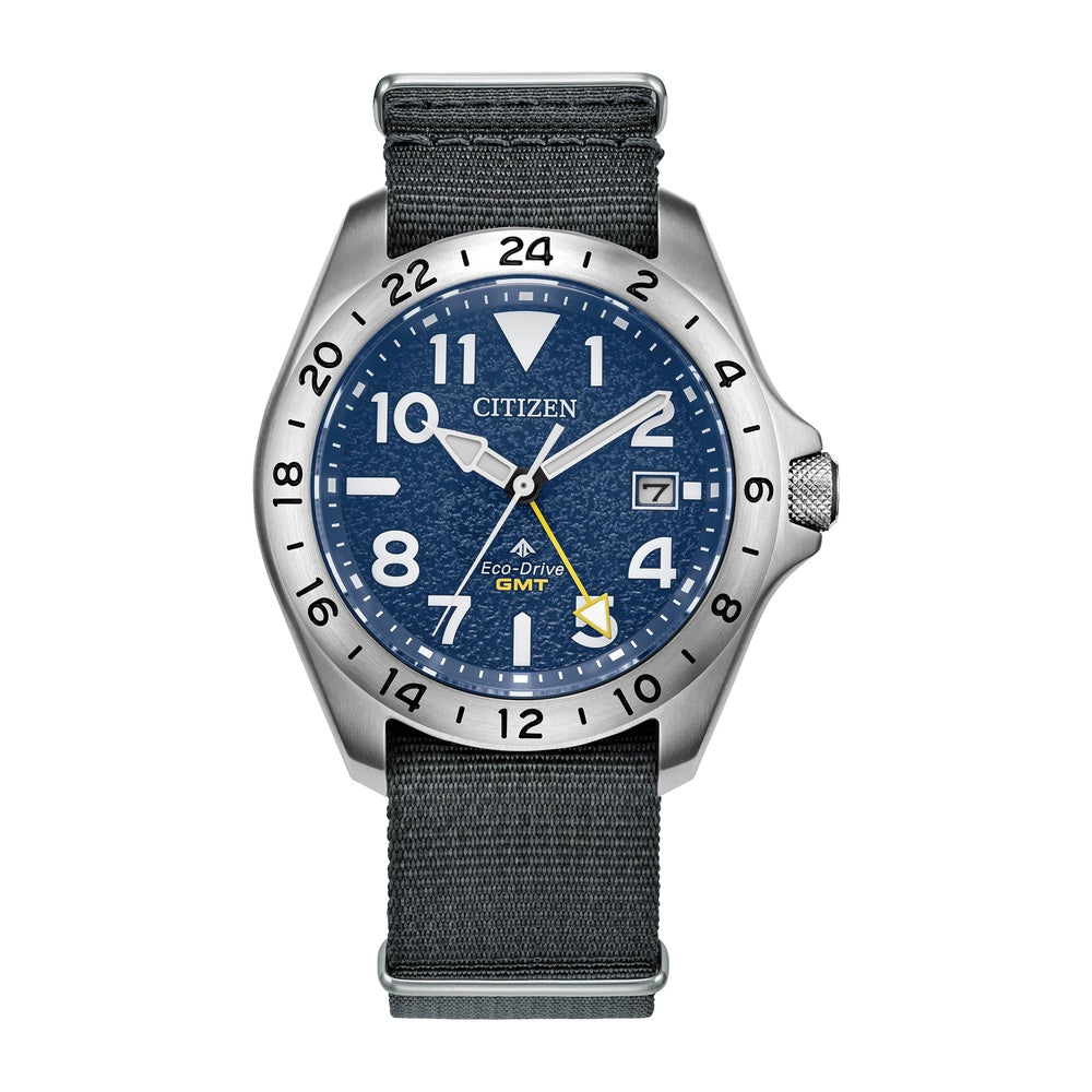 Reloj Citizen Promaster Land GMT Eco-Drive - Esfera Azul (BJ7150-09L)