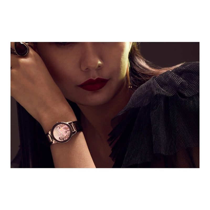 Citizen Eco Drive Maléfica Charm Box Set, Disney Villains, correa de cuero negro, Tono-plateado, Classic